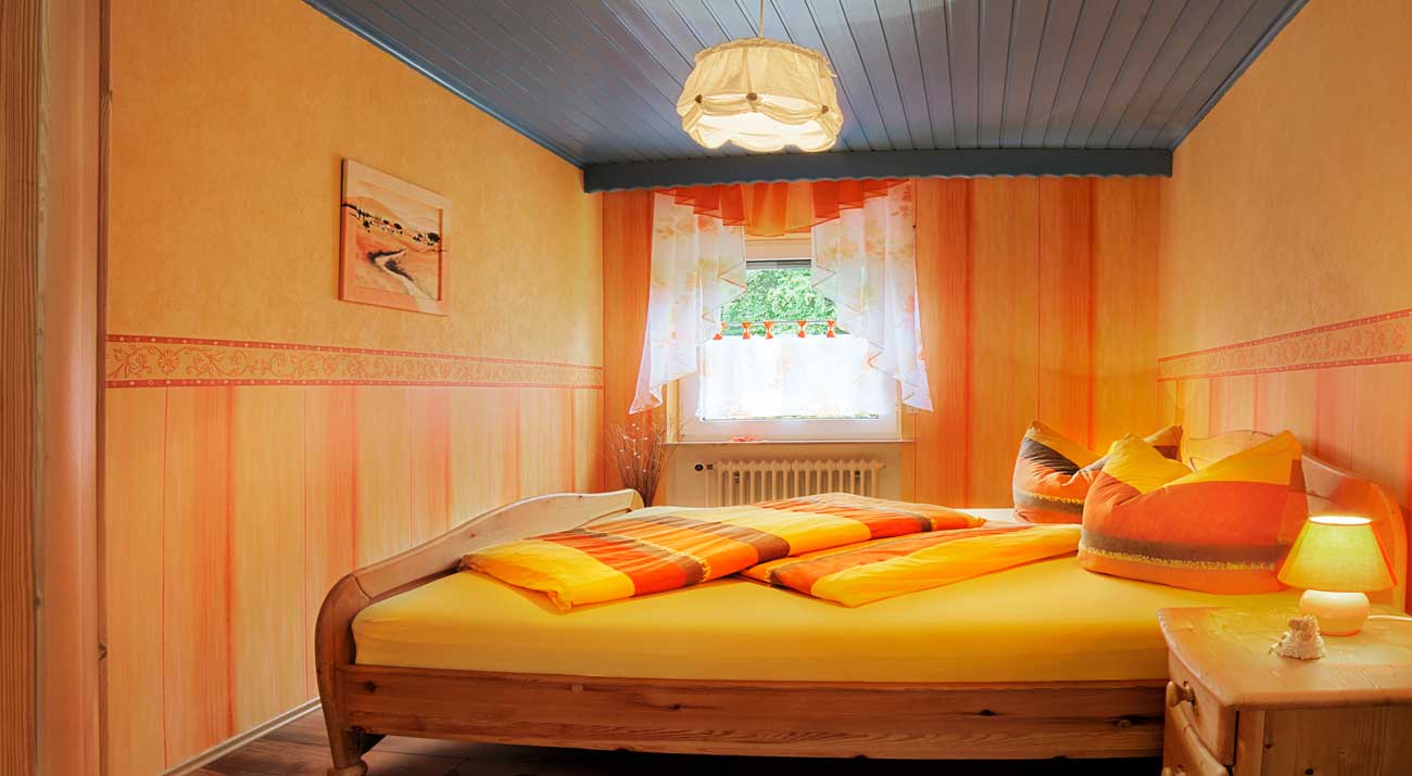 Schlafzimmer Ferienwohnung Gabi Moritz Thüringen